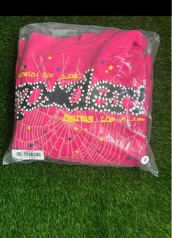 Pink spider hoodie size S