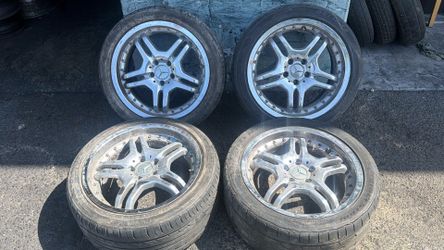 18 Inch aluminum wheels and old tires 5x112mm Mercedes, Audi, and More