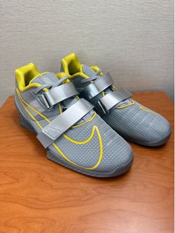 NEW Nike Romaleos 4 Weightlifting Shoes Gray Volt Yellow Men’s Size 10.5 CD3463-002