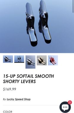 15-UP Softail Smooth Shorty Levers × 1 GLOSS BLACK