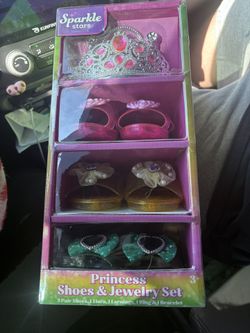 SPARKLE STARS PRINCESS SHOES & JEWERLY SET