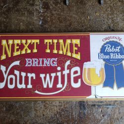 Pabst Beer Wooden Sign