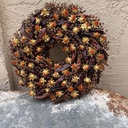 Dried Chili and Flower Wreath