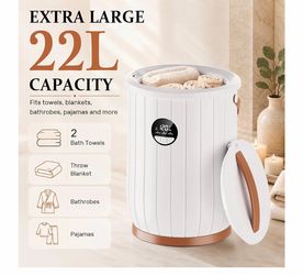 New in box Extra Large 22L Towel Warmer Bucket