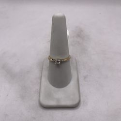 14kt Dual Tone Gold Diamond Engagement Style Ring 