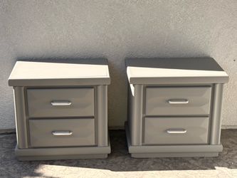 2 nightstands, with 2 drawers on each