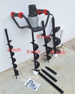 1500W Electric Post Hole Digger Earth Auger Dig Hole Fence Post Hole Digging, Tree Planting with 6" Digging Auger Bit Set, 3/4" Shaft

New