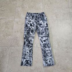 Rebel Vengeance Camouflage Thick Tapestry Cargo Black Pants Men’s Size 30x32 NEW