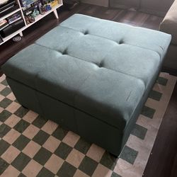 Blue Ottoman With Storage