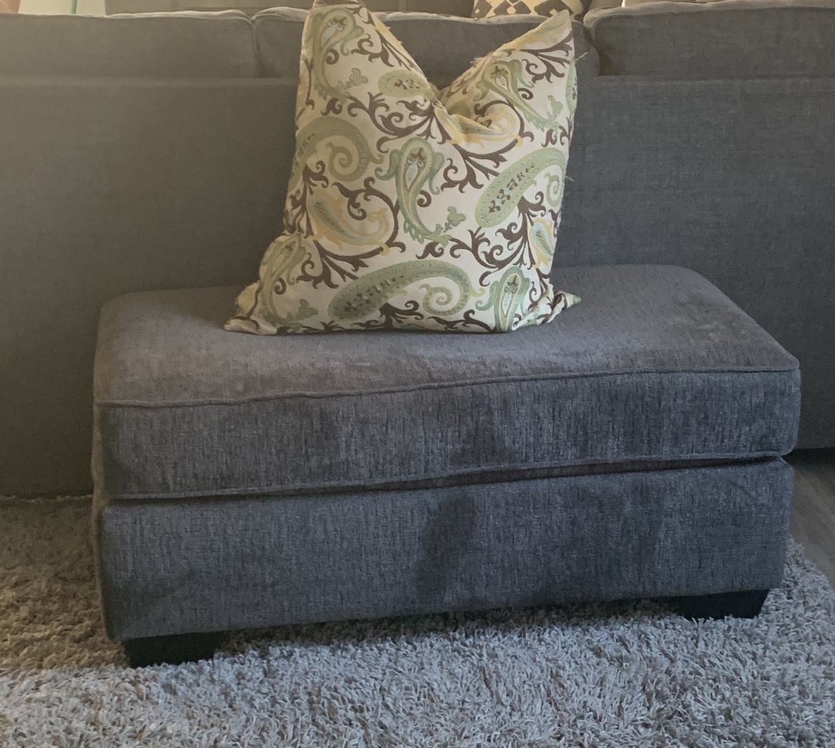 Recliner And Large Ottoman 