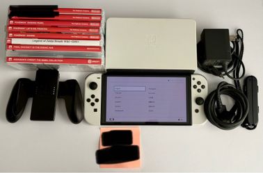 Nintendo Switch OLED White l 6 Games l 128GB SanDisk microSD Card