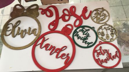 Personalized Christmas ornaments Set
