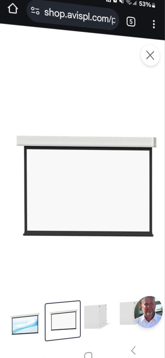 133in. Electric Projector Screen