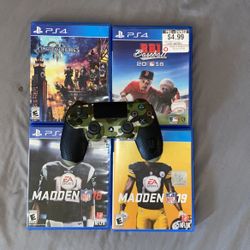 Ps4 Controller And 4 Games 