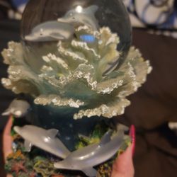 Dolphin Glass Light Up Ball That Plays Music