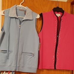 2 womens vests.  size L  $5 each