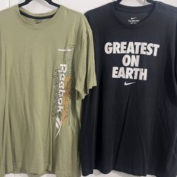 Nike and Reebok T Shirts