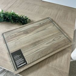 Crate & Barrel Large Ash Wood Cutting Board 24x18