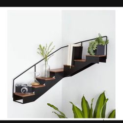UncommonGoods Staircase Corner Floating Shelf