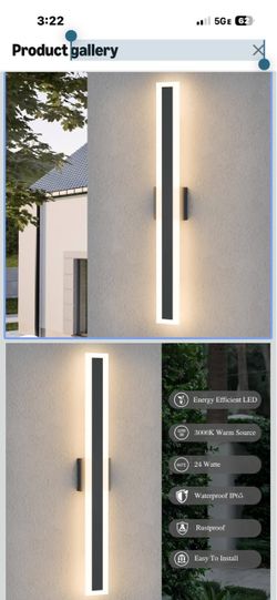 Brand New Single 31.5” Outdoor/Indoor led Wall Light, warm white (3000k) lighting