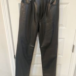 NWT!! Womens Agolde Leather 90’s Pinch Waist Size 25