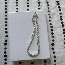 Sterling Silver Rope Bracelet