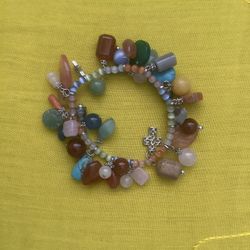 Beutiful Multicolor Stone  Elastic Bracelet