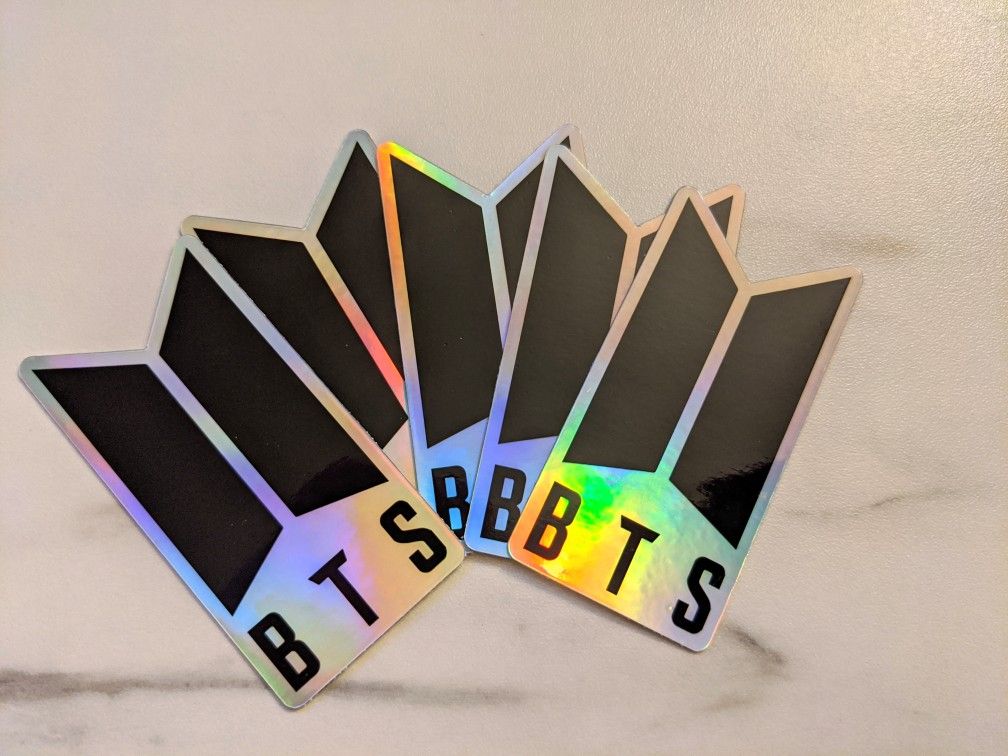 BTS logo holographic sticker | BTS sticker