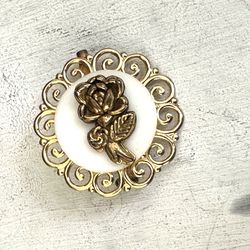 Gold Tone Flower Pin 