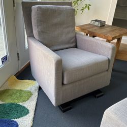 Rocker Chair Cushioned Gray 