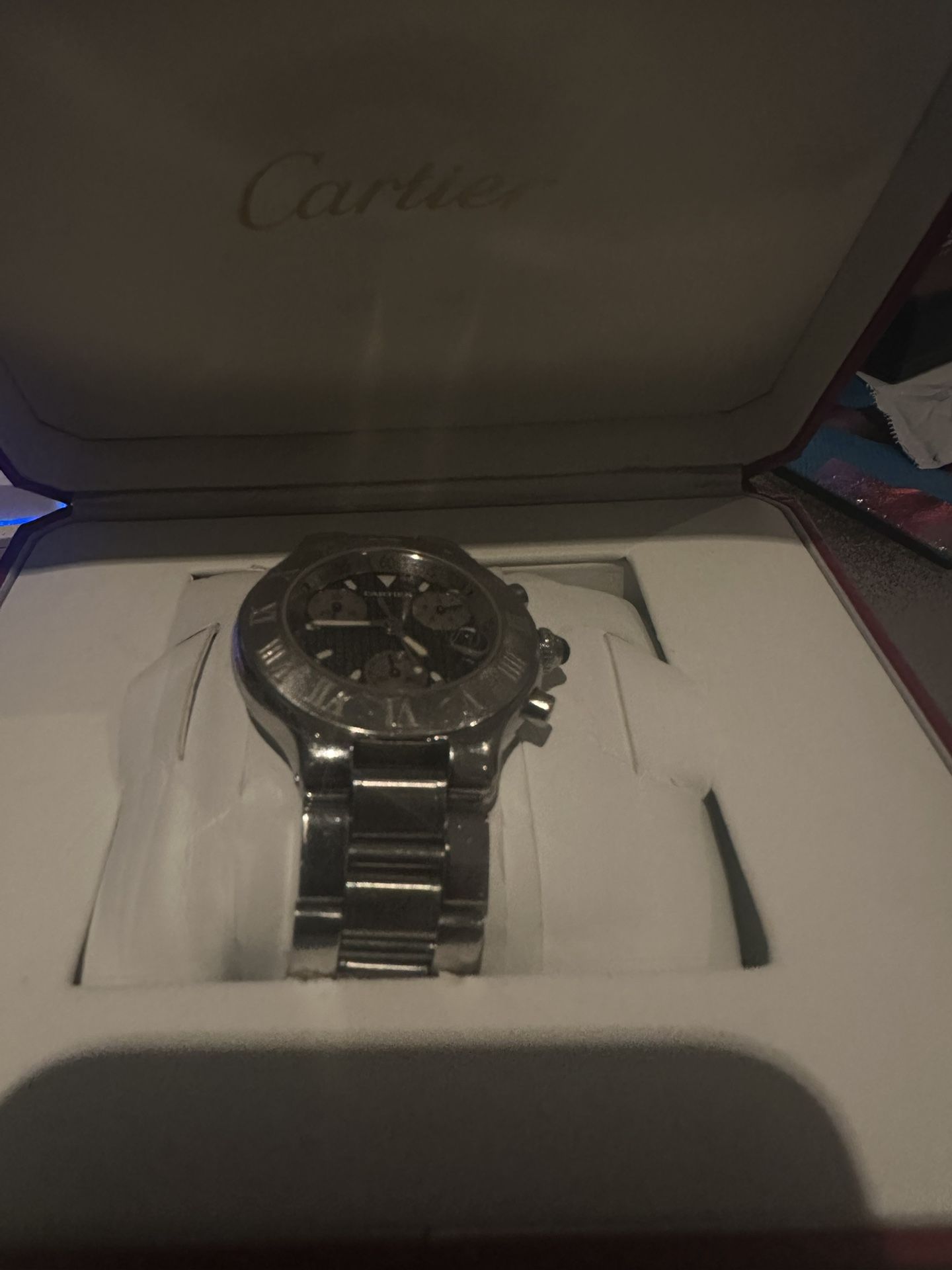Cartier Must 21 Chronoscaph , Stainless Steel, Black dial,