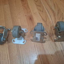 Pack of 4 Rigid 3 inch diameter x 1.5 in width polyurethane Caster 