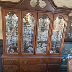 Antique Cherry China Cabinet
