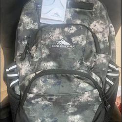 Brand New Camo High Sierra Backpack 
