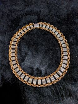Gold and Silver Tone Collar Necklace erwin pearl