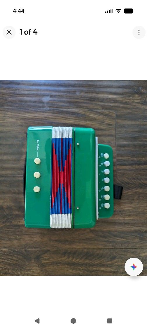 Kids Toy Accordion Musical Instrument Children Music Green