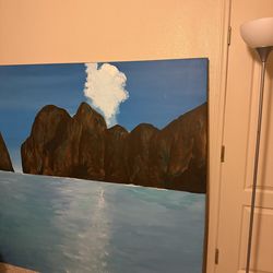 MASSIVE 7ft Statement Painting - Original Island Seascape