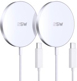 New in box 2 Pack MagSafe Charger, 25W Magnetic Wireless Charger Fast Charging Pad