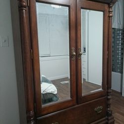 Beautiful Armoire.   Solid Wood.   