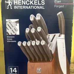 Henckels International, Elan Forged 14 Piece Set With Self-Sharpening Block; Brand New Still In Box
