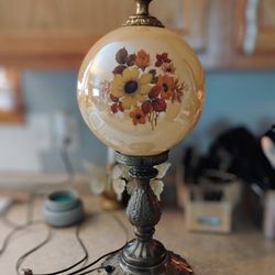 Vintage 1970s Globe Lamp