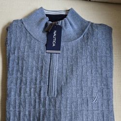 Brand New Blue Nautica Men's Sweater. Size Large