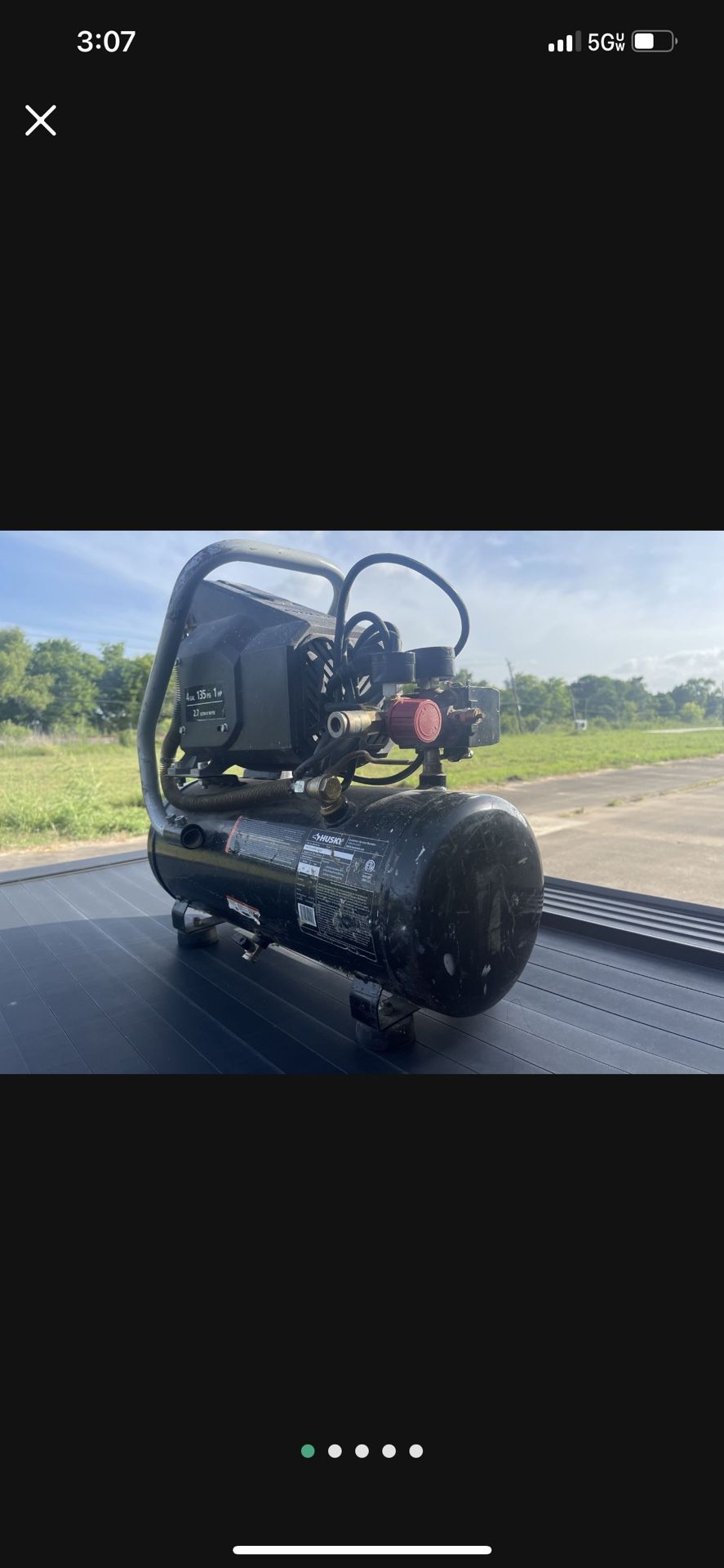 Husky Air Compresser 1HP 4 Gallon