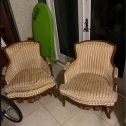 2, Antique Mahogany Chairs 