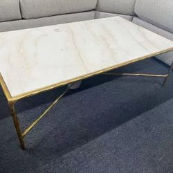 Marble coffee table，$750