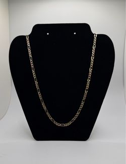 14kt Figaro Style Tri Color Chain