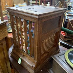 Rare Antique Country Store Display Spool Cabinet
