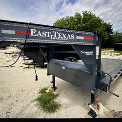8.5x24 East Texas Lowboy Trailer Total Down $1100