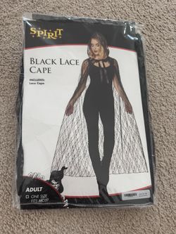 Halloween Black lace cape Spirit