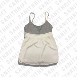 Lululemon Gray & White Two-Tone Strappy Tank Top